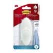 Command Gancho Grande para Toallas - Resistente al Agua - 1 Tira Adhesiva - Soporta hasta 2.2kg - Color Blanco