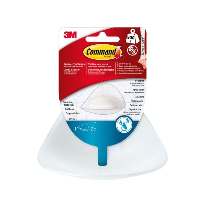Command Jabonera de Aseo - Soporta hasta 0.9kg - Color Blanco