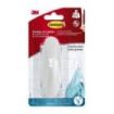 Command Gancho Grande para Aseo - Resistente al Agua - 2 Tiras Adhesivas - Soporta hasta 2.2kg - Color Blanco