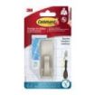 Command Gancho Metalico Mediano para Aseo - Resistente al Agua - 2 Tiras Adhesivas - Soporta hasta 1.3kg - Estilo Moderno - Color Niquel Satinado