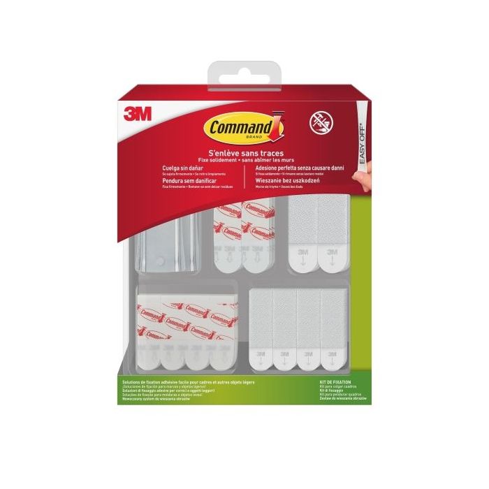 Command Pack Surtido de Fijacion Adhesiva - Formatos Surtidos - hasta 7kg - Color Blanco