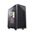 Coolbox GA300 GridLine Caja Torre ATX, Micro ATX, Mini-ITX - Lateral Cristal Templado - Tamaño HDD 2.5", 3.5" - USB-A 3.0, USB-C y Audio - 3 Ventiladores ARGB 120mm - Soporta Refrigeracion Liquida - Color Negro