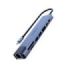 CoolBox MiniDock C81 USB-C - 1x HDMI 4K, 2x USB 3.2 Gen1, 1x USB-C PD, 1x  USB-C, 1x SD, 1xMicroSD/TF, 1x RJ45 10/100/1000 - Compatible con PC, MAC y Consolas - Aluminio - Color Gris