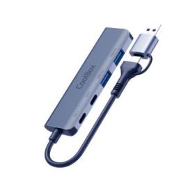 CoolBox HUB4 Lite USB-C/A - 2x USB-C, 2x USB-A 3.2 Gen1 - Aluminio - Color Gris