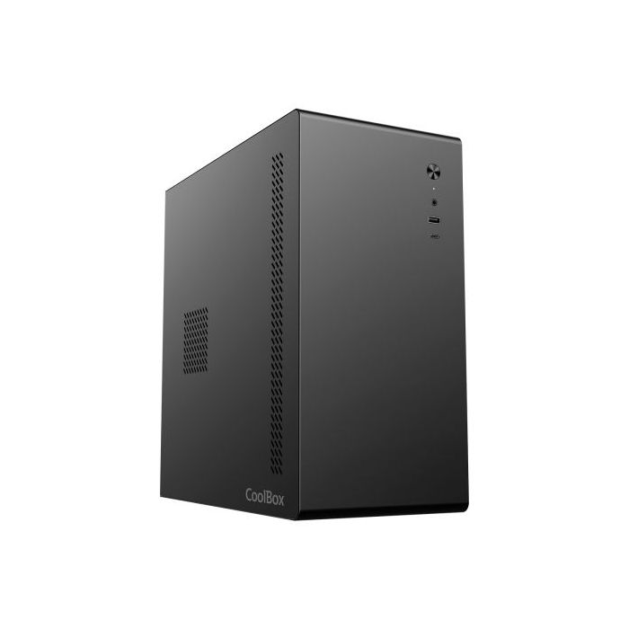Coolbox M640C Caja Torre MicroATX - Tamaño Disco Soportado 3.5", 2.5" - USB-A 3.2 Gen1, USB-C 3.2 Gen1 y Audio HD - FullMetal - Fuente 500W - Color Negro