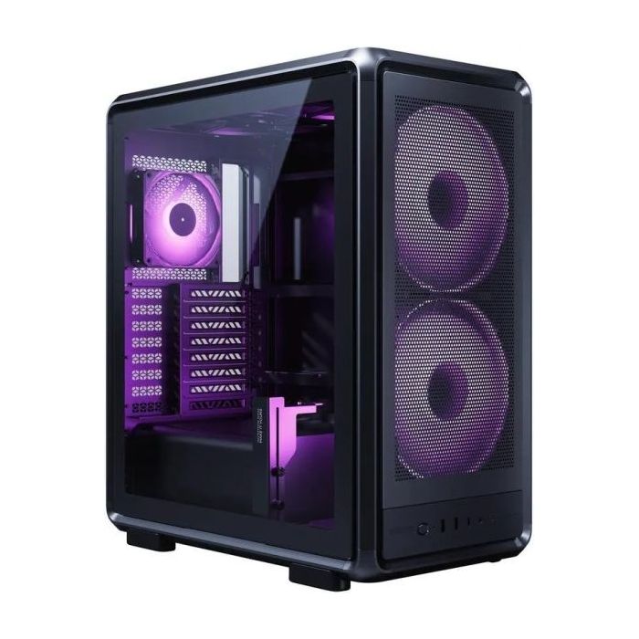 Cooler Master Masterframe 500 Caja Torre E-ATX - 2 Ventiladores 200mm RGB Frontales - Ventana Lateral - Paneles Intercambiables - Rejilla Metal-Mesh - 654x580x376mm - Color Negro