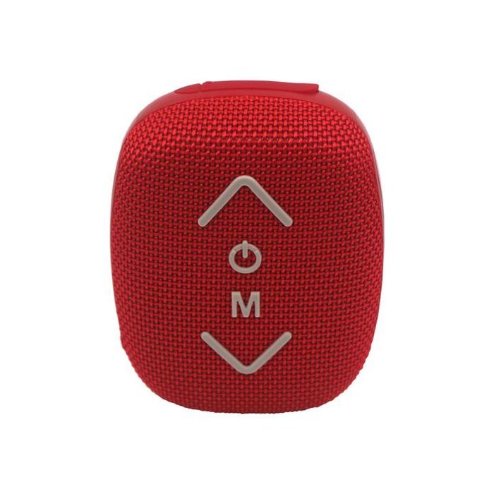 Coolsound Riderbeat Altavoz Bluetooth True Wireless 7W - Autonomia hasta 3h - USB, MicroSD y Aux - Funcion Manos Libres - Radio FM - Soporte Para Manillar - Color Rojo