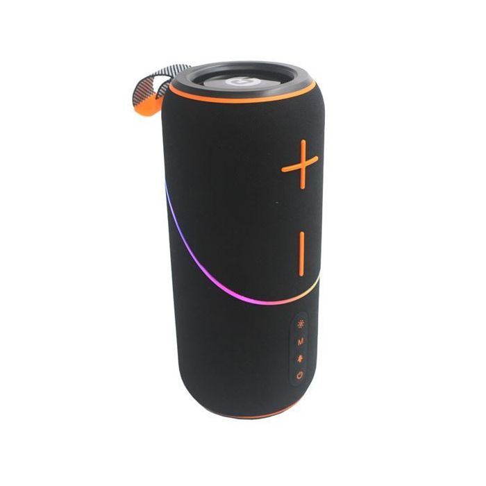 Coolsound Rainbow Beat Altavoz Bluetooth True Wireless 20W - Autonomia hasta 3h - USB, MicroSD y Aux - Funcion Manos Libres - Radio FM - Iluminacion RGB - Color Negro