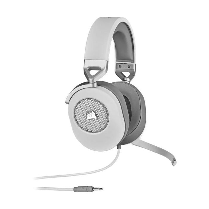 Corsair HS65 Surround Auriculares Gaming con Microfono - Multiplataforma - Sonido Envolvente 7.1 - Certificado Discord - Color Blanco