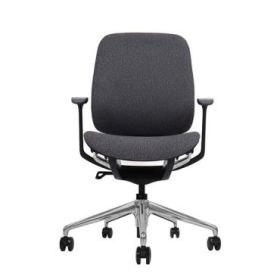 Cromad Zenith Collection Silla de Oficina - Piston de Gas de Grado 4 - Respaldo Ergonomico - Reposabrazos Ajustables - Color Negro
