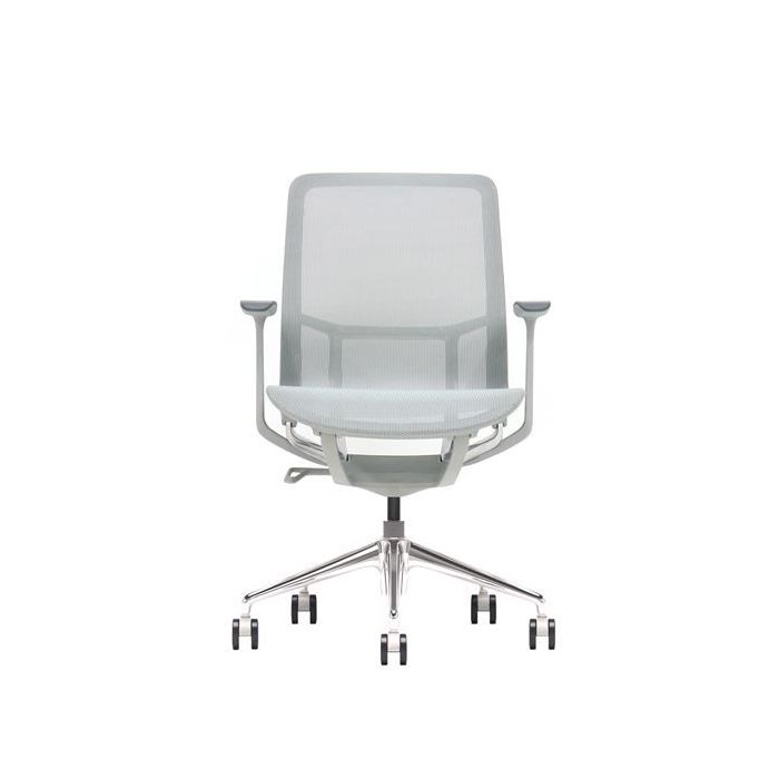 Cromad Gama Sense Elegance Silla de Oficina - Piston de Gas de Grado 4 - Respaldo Ergonomico - Malla Elastica 3D Transpirable - Reposabrazos Ajustables - Color Gris