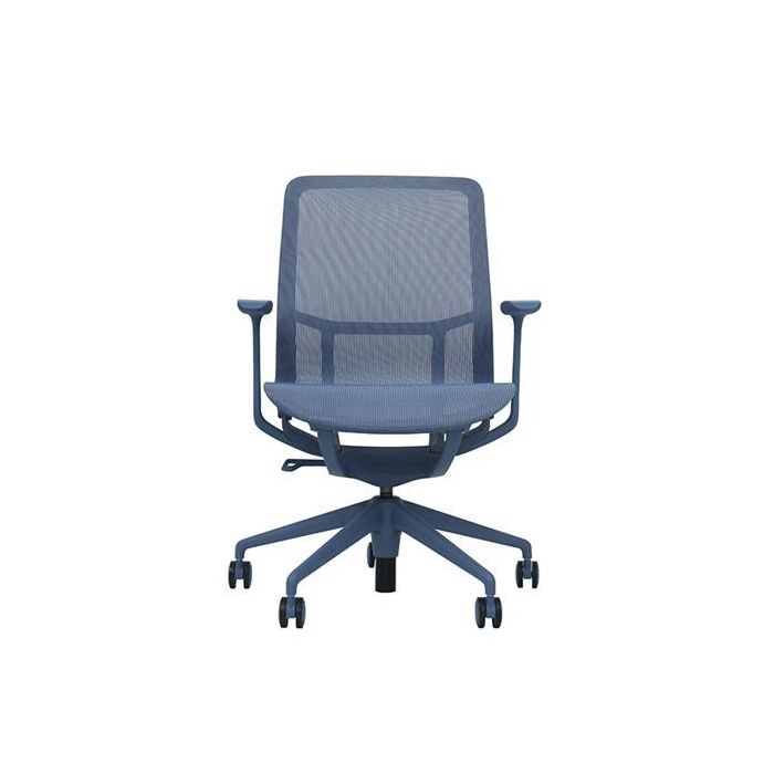 Cromad Gama Sense Elegance Silla de Oficina - Piston de Gas de Grado 4 - Respaldo Ergonomico - Malla Elastica 3D Transpirable - Reposabrazos Ajustables - Color Azul