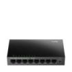 Cudy Switch Gigabit de 8 Puertos - Facil Administracion - Velocidad hasta 1000Mbps - Plug and Play - Carcasa de Metal - Ahorro de Energia - Color Negro