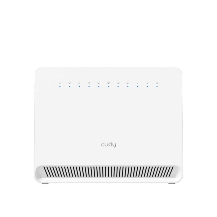 Cudy Router Gigabit WiFi 4G LTE Cat 6 AC1200 - Velocidad hasta 1000Mbps - 4 Puertos - Antenas Internas - 1 Ranura Nano SIM - Cat 6 - Color Blanco