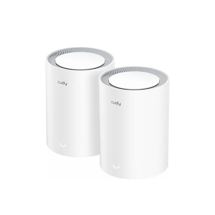 Cudy Pack de 2 Sistemas WiFi Mesh 7 Gigabit Dual Band BE3600 - Velocidad hasta 1000Mbps - 3 Puertos - Antenas Internas - Color Blanco