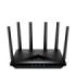 Cudy Router WiFi 7 Mesh Tribanda BE11000 de 2.5G - Velocidad hasta 2500Mbps - 4 Puertos - 6 Antenas Fijas de 5dBi - Tecnologia MU-MIMO - Color Negro