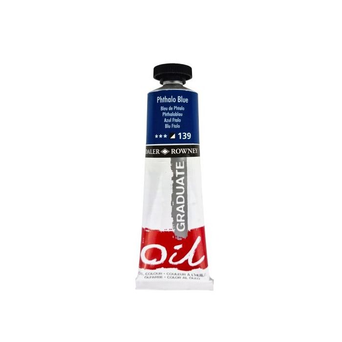 Daler Rowney Graduate Pintura al Oleo - Tubo de Aluminio - 38ml - Color Azul Ftalo