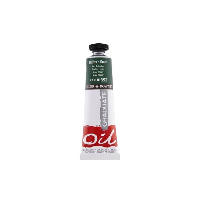 Daler Rowney Graduate Pintura al Oleo - Tubo de Aluminio - 38ml - Color Verde Hooker