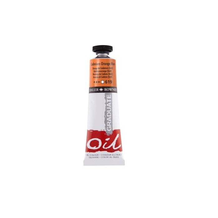 Daler Rowney Graduate Pintura al Oleo - Tubo de Aluminio - 38ml - Color Naranja de Cadmio