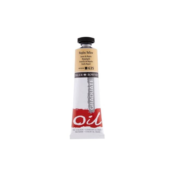 Daler Rowney Graduate Pintura al Oleo - Tubo de Aluminio - 38ml - Color Amarillo de Napoles