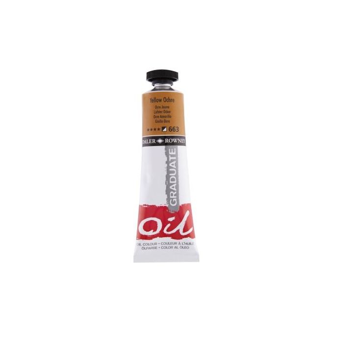 Daler Rowney Graduate Pintura al Oleo - Tubo de Aluminio - 38ml - Color Ocre Amarillo