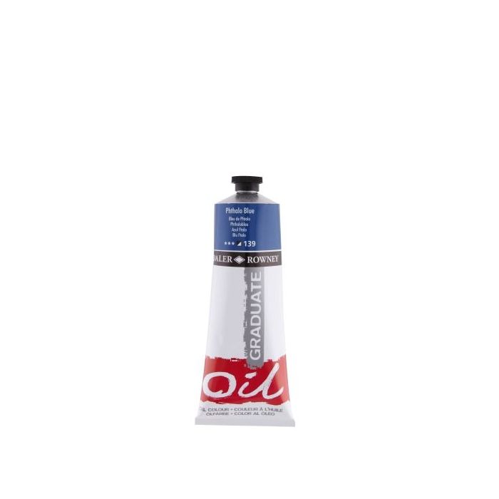 Daler Rowney Graduate Pintura al Oleo - Tubo de Aluminio - 220ml - Color Azul Ftalo