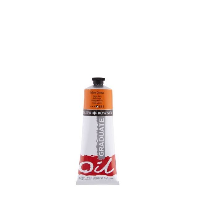 Daler Rowney Graduate Pintura al Oleo - Tubo de Aluminio - 220ml - Color Amarillo Anaranjado