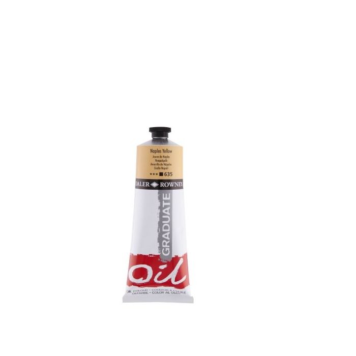 Daler Rowney Graduate Pintura al Oleo - Tubo de Aluminio - 220ml - Color Amarillo de Napoles