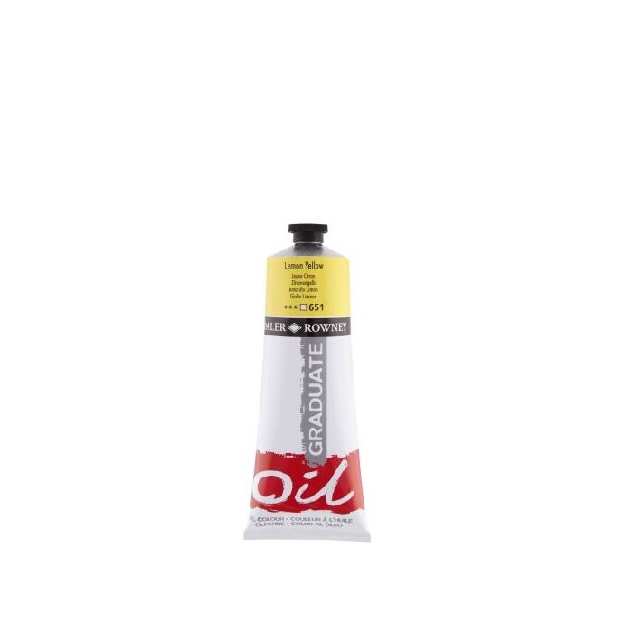 Daler Rowney Graduate Pintura al Oleo - Tubo de Aluminio - 220ml - Color Amarillo Limon