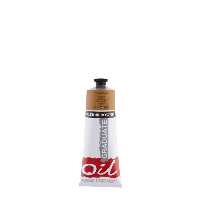 Daler Rowney Graduate Pintura al Oleo - Tubo de Aluminio - 220ml - Color Ocre Amarillo