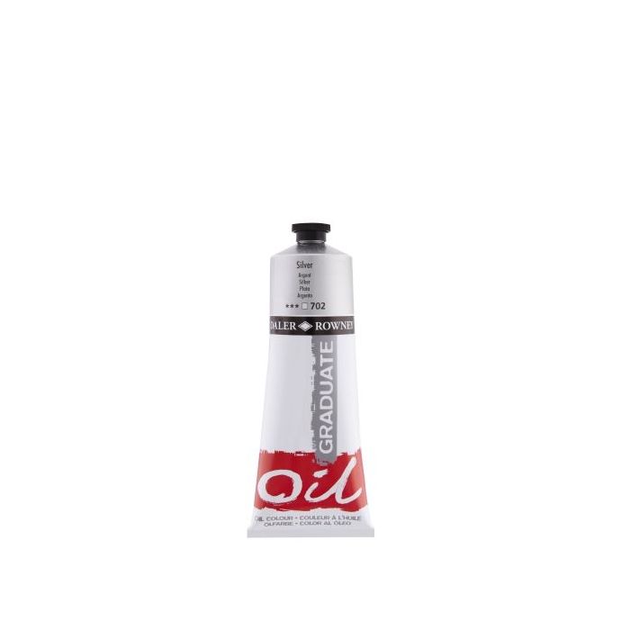 Daler Rowney Graduate Pintura al Oleo - Tubo de Aluminio - 220ml - Color Plata