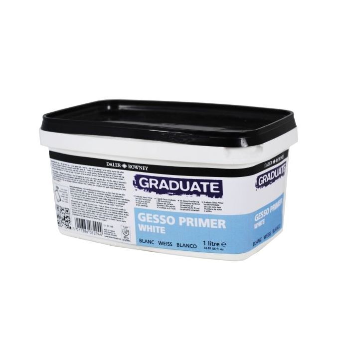 Daler Rowney Graduate Gesso Imprimacion - Bote de Plastico - 1L - Color Blanco