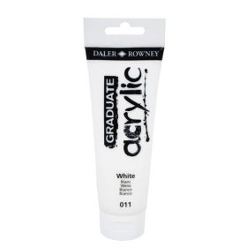 Daler Rowney Graduate Pintura Acrilica - Tubo de Plastico - 120ml - Color Blanco Titanio
