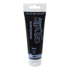 Daler Rowney Graduate Pintura Acrilica - Tubo de Plastico - 120ml - Color Negro