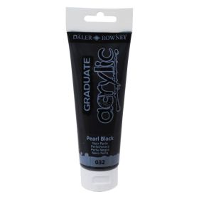 Daler Rowney Graduate Pintura Acrilica - Tubo de Plastico - 120ml - Color Negro Perla