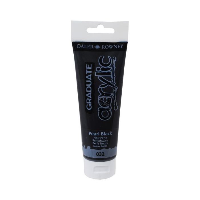 Daler Rowney Graduate Pintura Acrilica - Tubo de Plastico - 120ml - Color Negro Perla