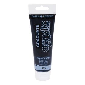 Daler Rowney Graduate Pintura Acrilica - Tubo de Plastico - 120ml - Color Gris de Payne