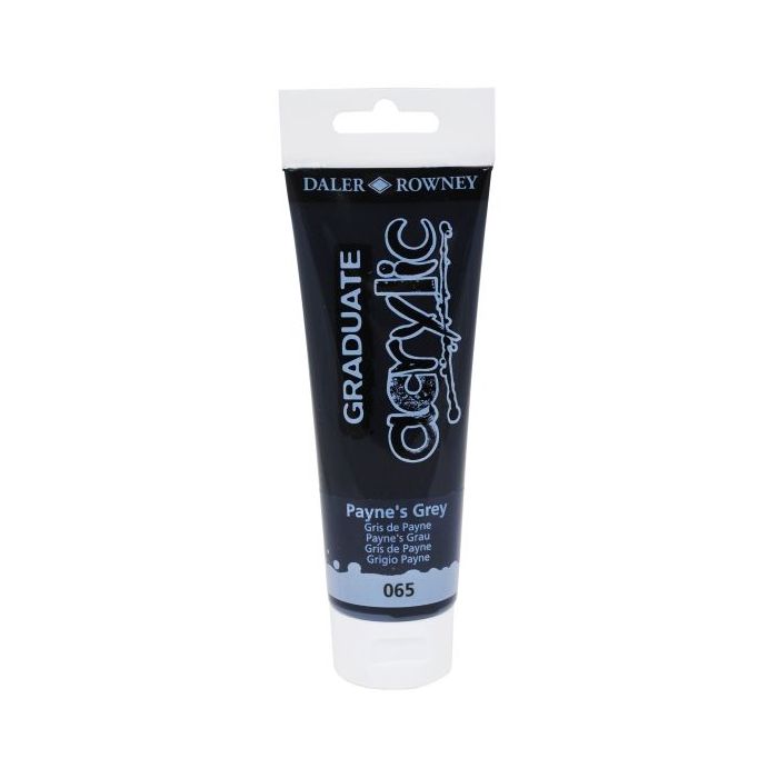 Daler Rowney Graduate Pintura Acrilica - Tubo de Plastico - 120ml - Color Gris de Payne