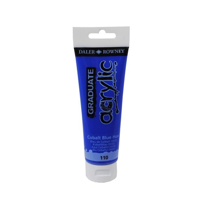 Daler Rowney Graduate Pintura Acrilica - Tubo de Plastico - 120ml - Color Azul Cobalto