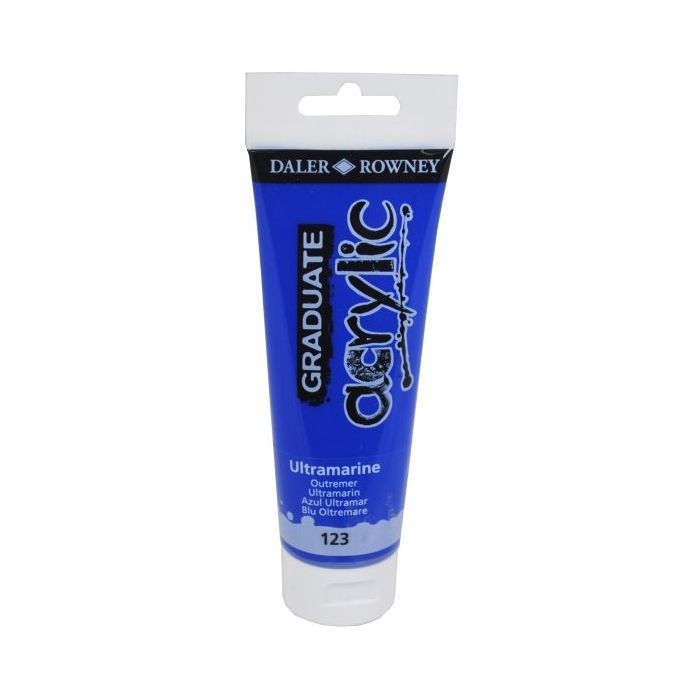 Daler Rowney Graduate Pintura Acrilica - Tubo de Plastico - 120ml - Color Azul Ultramarino