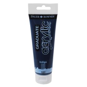 Daler Rowney Graduate Pintura Acrilica - Tubo de Plastico - 120ml - Color Indigo