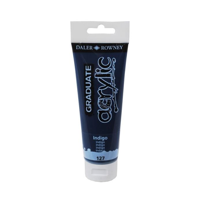 Daler Rowney Graduate Pintura Acrilica - Tubo de Plastico - 120ml - Color Indigo