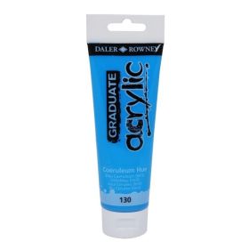 Daler Rowney Graduate Pintura Acrilica - Tubo de Plastico - 120ml - Color Azul Ceruleo