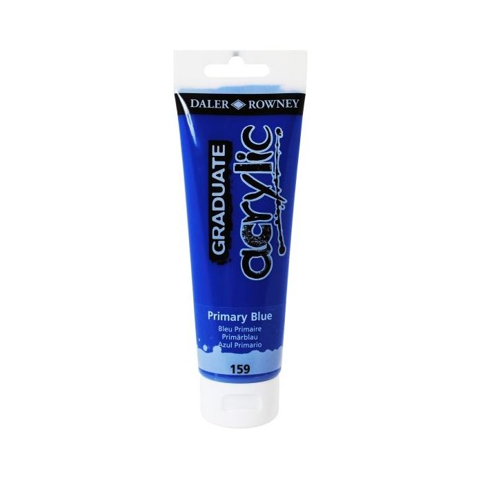 Daler Rowney Graduate Pintura Acrilica - Tubo de Plastico - 120ml - Color Azul Primario