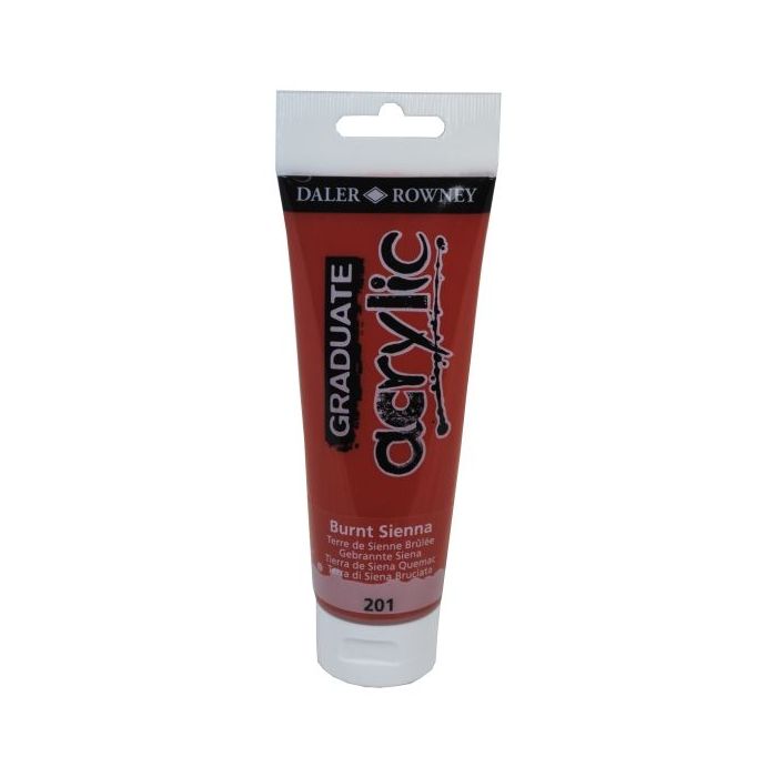 Daler Rowney Graduate Pintura Acrilica - Tubo de Plastico - 120ml - Color Siena Quemada