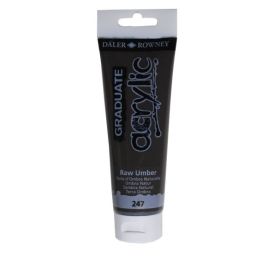 Daler Rowney Graduate Pintura Acrilica - Tubo de Plastico - 120ml - Color Sombra Natural
