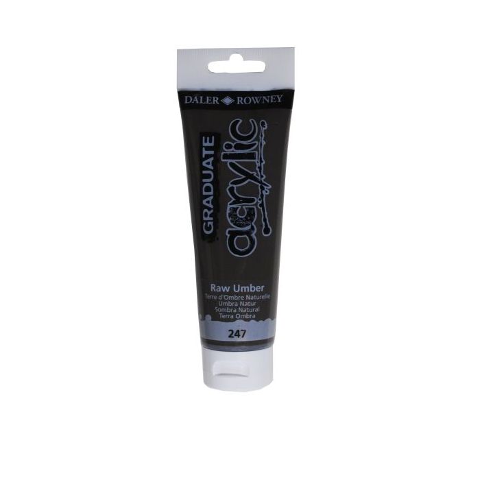 Daler Rowney Graduate Pintura Acrilica - Tubo de Plastico - 120ml - Color Sombra Natural