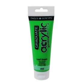 Daler Rowney Graduate Pintura Acrilica - Tubo de Plastico - 120ml - Color Verde Hoja