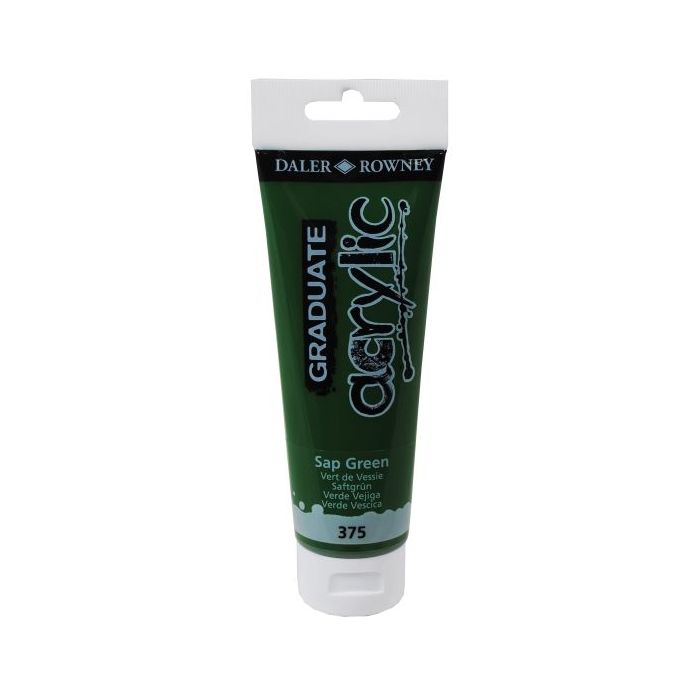 Daler Rowney Graduate Pintura Acrilica - Tubo de Plastico - 120ml - Color Verde Vejiga