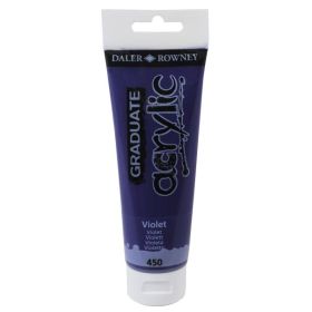 Daler Rowney Graduate Pintura Acrilica - Tubo de Plastico - 120ml - Color Violeta